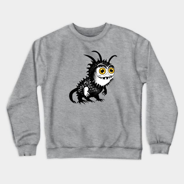 Dino baby with big eyes Crewneck Sweatshirt by Tiberiuss